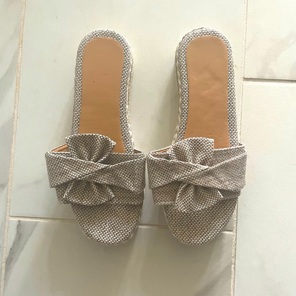 New slip on sandals.